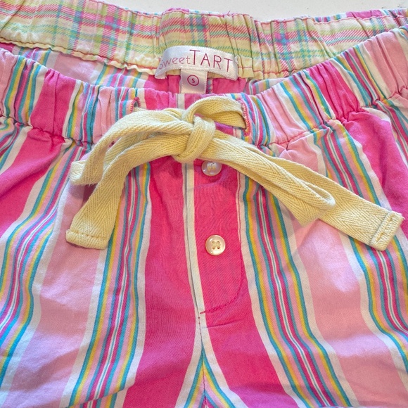Sweet Tart Y2K Candy-Striped Pink Cotton Lounge PJ Shorts – Size S - Picture 3 of 11